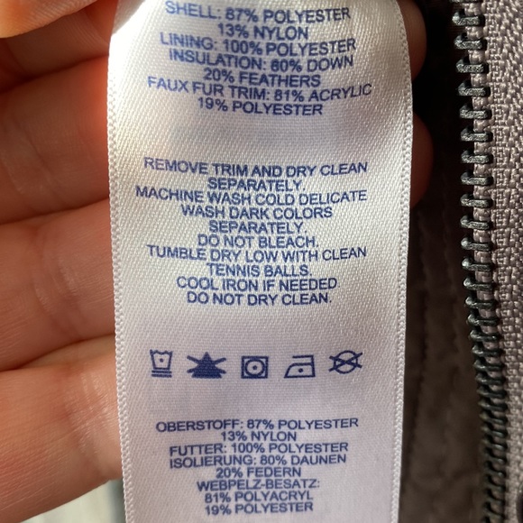 ❤️Lands’ End Grey Down Puffer winter jacket size XL❤️ - Picture 11 of 12